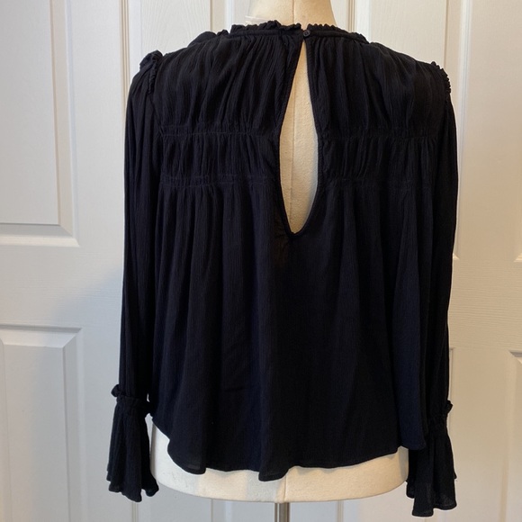 Free People - Kelsey Womens Sheer Bell Sleeve Peasant Top Size Small - Picture 5 of 7